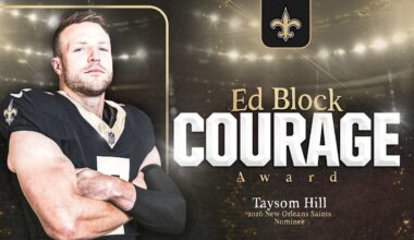 Saints QB Taysom Hill wins 2025 Ed Block Courage Award