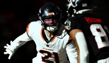 Riley Moss works to fight off dreaded red dot