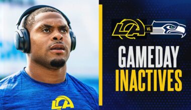 Kicker Joshua Karty and running back Jarquez Hunter among Rams' inactives for Week 11 vs. Seahawks