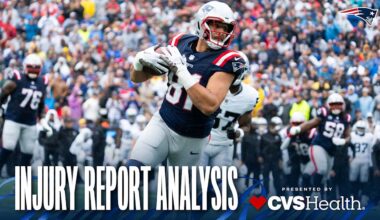 Patriots Rule Out Four Players for Thursday Night Football vs. the Jets 