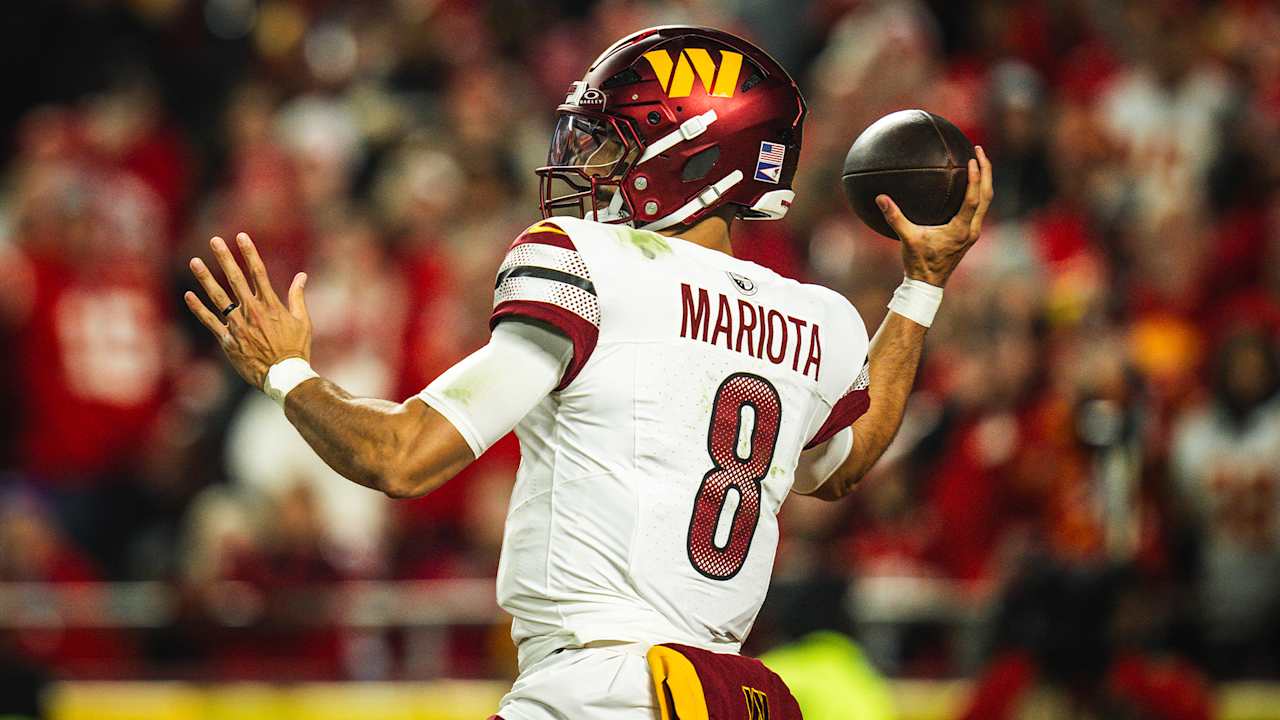 Practice notes | Marcus Mariota empathizes with Jayden Daniels' injury battles