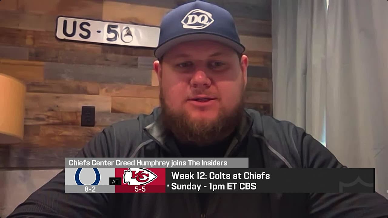 3-time Pro Bowl selection Creed Humphrey joins 'The Insiders' to preview Colts-Chiefs