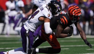 Bengals vs. Ravens Injury Report: Kyle Hamilton in, Tee Higgins and Trey Hendrickson out