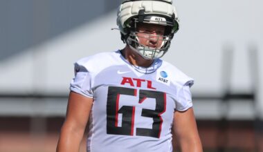 Atlanta Falcons vs. Saints Week 12 report: Chris Lindstrom not practicing