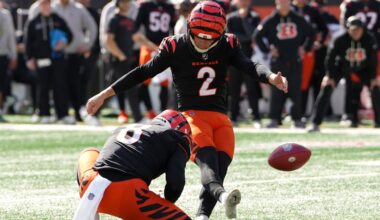 Evan McPherson’s short kick in Bengals vs. Bears was result of issue with football