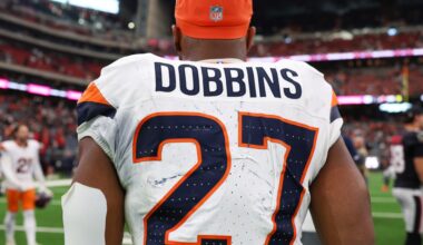 Broncos are placing RB JK Dobbins on the IR due a likely season-ending foot injury