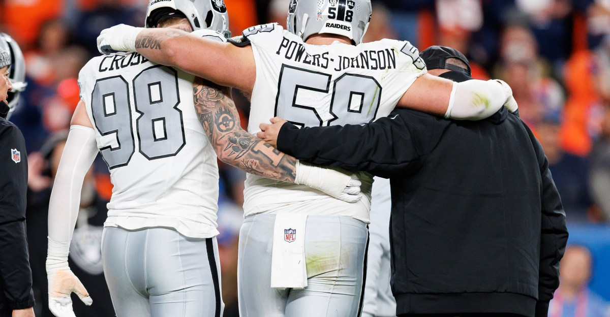 Raiders guard Jackson Powers-Johnson will be ‘out for awhile’