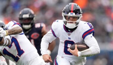 PFF grades and snap counts from the Giants’ 24-20 loss to the Bears