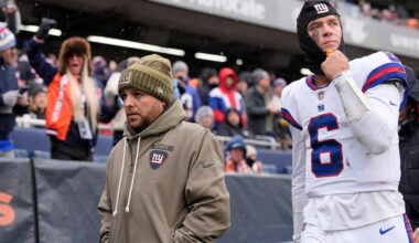 Giants QB Jaxson Dart leaves Week 10 with concussion