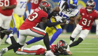 Notes and stats from the Bucs 34-7 loss to the Rams