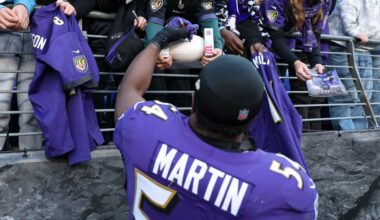 Baltimore Ravens linebacker Chandler Martin out for season with torn ACL