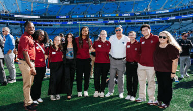 David and Nicole Tepper welcome University of South Carolina Tepper Scholars students to Bank of America Stadium