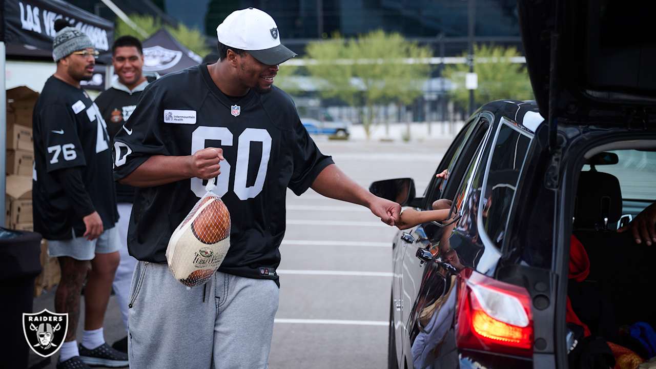Las Vegas Raiders partner with Three Square Food Bank to host 'Turkey Time' at Allegiant Stadium