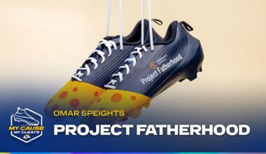 Rams inside linebacker Omar Speights supporting Project Fatherhood for My Cause My Cleats 2025