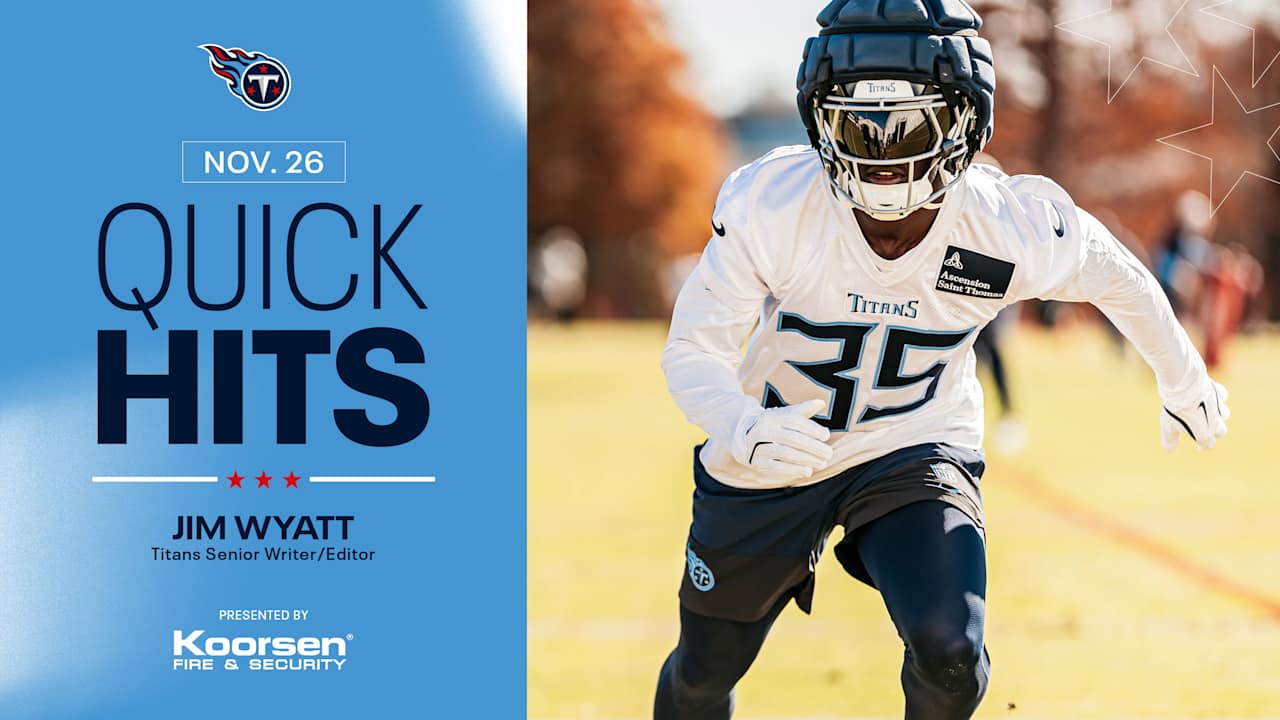 Quick Hits After Wednesday's Titans Practice 