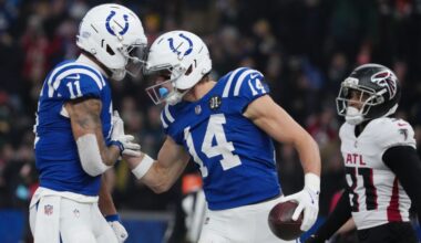 Michael Pittman Jr. on Alec Pierce: “The price keeps going up.”