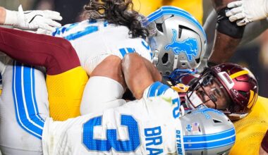 Detroit Lions Week 10 snap counts, personnel usage vs. Washington Commanders