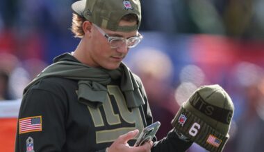 NY Giants’ QB Jaxson Dart OUT vs. Detroit Lions in NFL Week 12