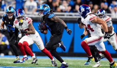 PFF grades and snap counts for the Giants’ loss to the Lions