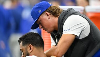 Giants Coach Provides Jaxson Dart Injury Update Before 'Monday Night Football' Vs. Patriots