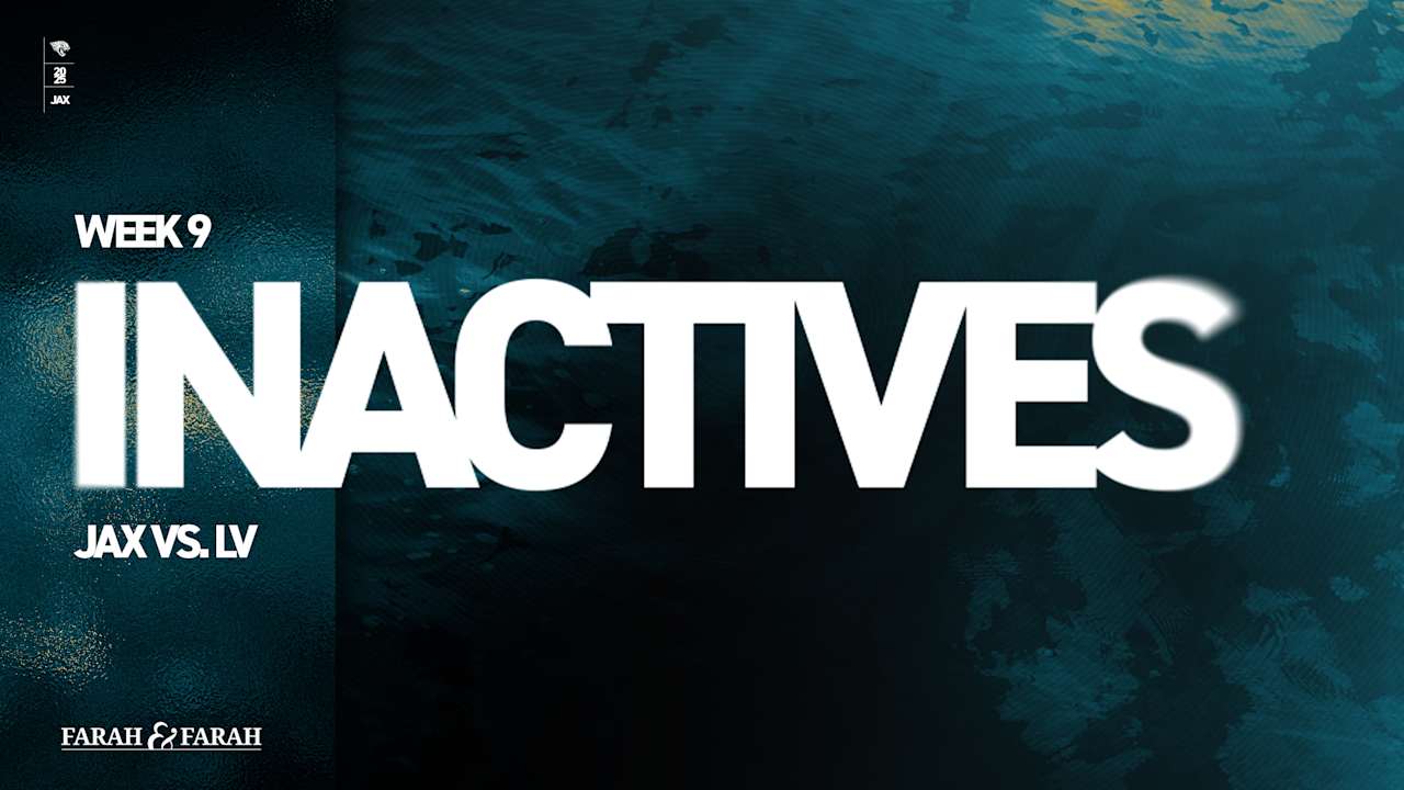 JAX vs. LV: Week 9 Inactives