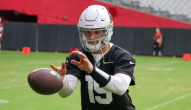 Jeff Driskel at Arizona Cardinals training camp...