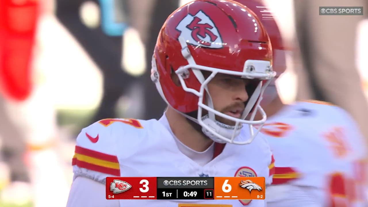 Kansas City Chiefs Kicker Harrison Butker's 31-yard Field Goal is Good vs. Denver Broncos