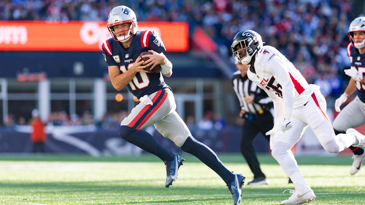 Breaking Down QB Drake Maye, Gonzalez vs. London and More From Sunday's Win Over the Falcons