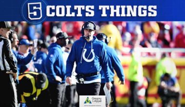 Shane Steichen addresses late-game offensive slide, issues pop up on first down rushes, evaluating Charvarius Ward Sr. and Sauce Gardner in Week 12 loss to Kansas City Chiefs