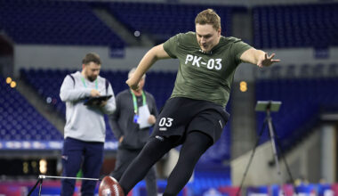 LA Rams kicker Harrison Mevis...