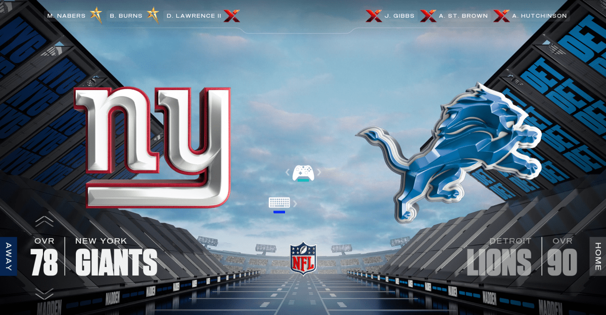 VIDEO: Detroit Lions vs. New York Giants preview, Madden 26 sim