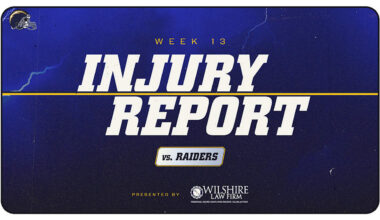 Los Angeles Chargers Las Vegas Raiders Injury Report Week 13 2025