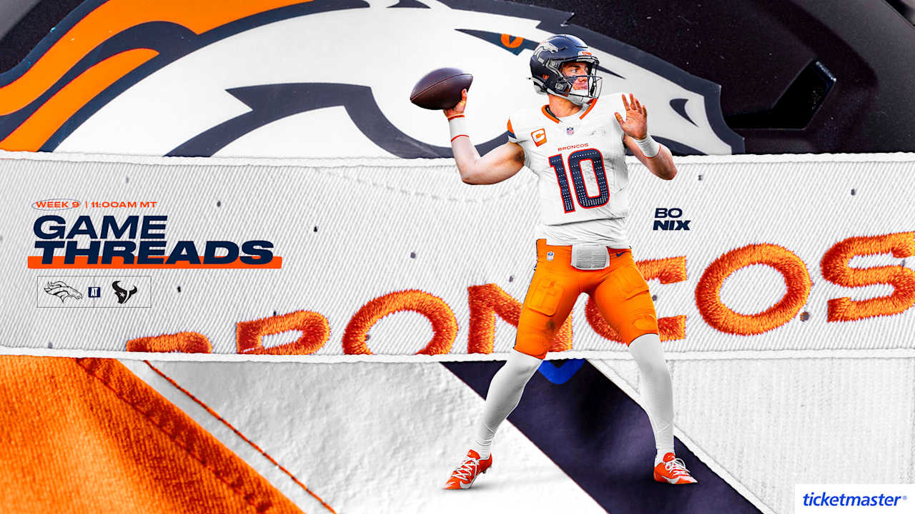 Broncos to wear Summit White jerseys, Sunset Orange pants vs. Texans in Week 9