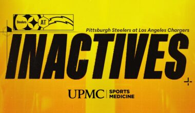 Steelers inactives for Week 10 at Chargers