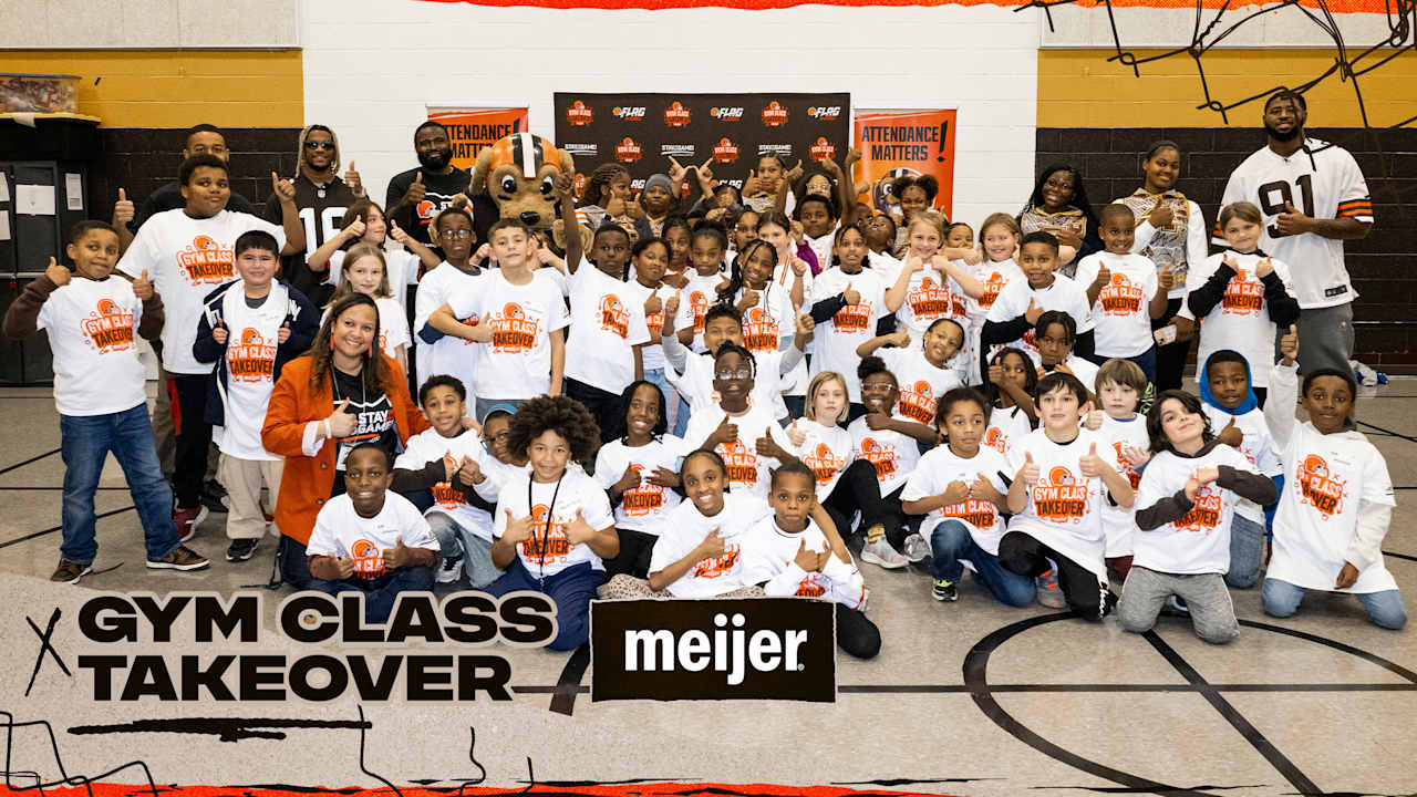 Browns hold 3rd Gym Class Takeover at Sunview Elementary School