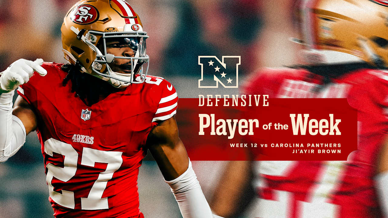 Ji’Ayir Brown Named NFC Defensive Player of the Week vs. Panthers