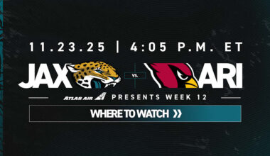 Week 12, How to Watch Jacksonville Jaguars vs. Arizona Cardinals