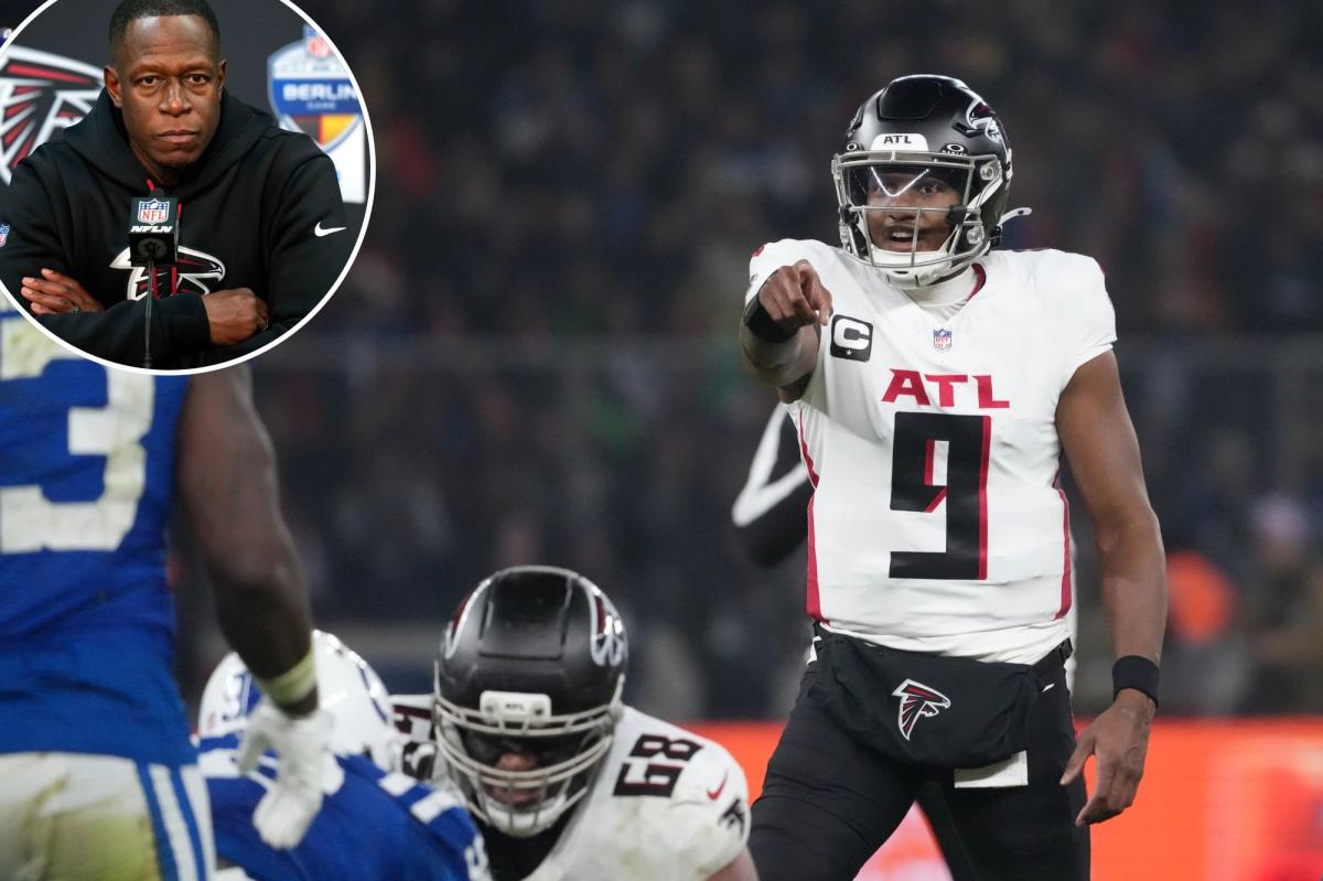 Falcons' Raheem Morris blasts viral Michael Penix Jr. quotes as 'a joke'