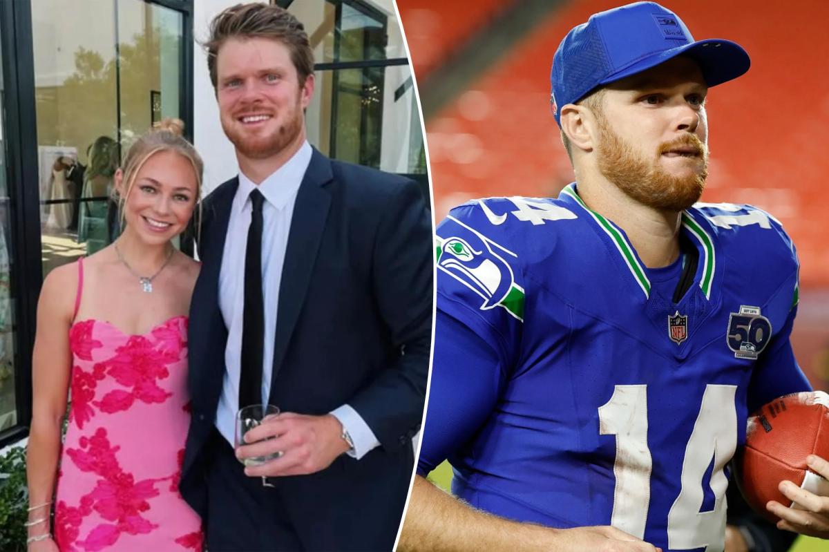Sam Darnold's fiancée swoons over Seahawks QB's 'SNF' performance