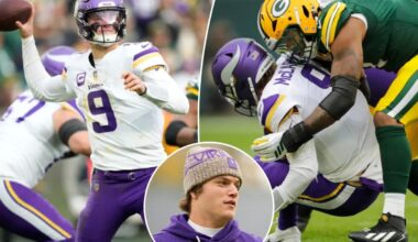 J.J. McCarthy in concussion protocol as nightmare Vikings season spirals