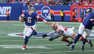 The delicate balancing act Giants face as Jaxson Dart's return nears