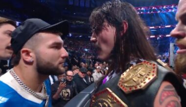 Giants' Cam Skattebo gets physical with WWE Judgment Day at Raw