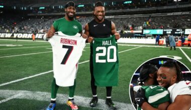 Breece Hall's latest battle with pal Bijan Robinson comes with Jets intrigue