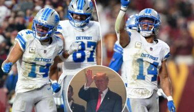 Amon-Ra St. Brown apologizes if his 'Trump dance' 'offended anyone'