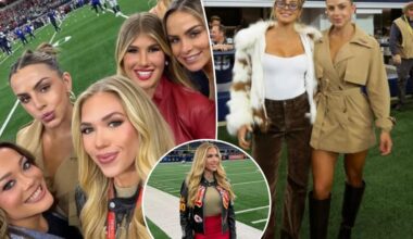 Chiefs heiress Gracie Hunt, Cavinder twins pose in new photo from Cowboys game