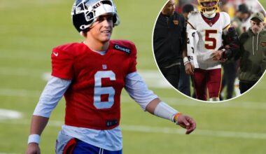 Jaxson Dart sympathetic to everything about Jayden Daniels' injury