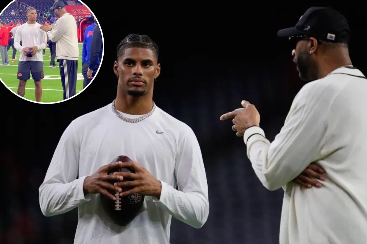 Keon Coleman caught having emotional conversation with Bills minority owner Tracy McGrady after benching