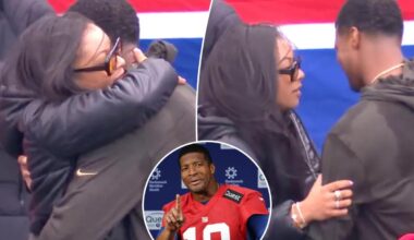 Jameis Winston shares moment with wife before his first Giants start