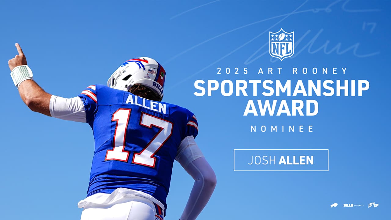 Josh Allen earns second consecutive nomination for NFL's Art Rooney Sportsmanship Award 