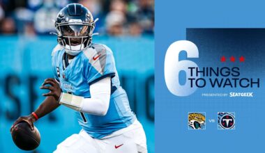 Six Things to Watch for the Titans in Sunday's Game vs the Jaguars 